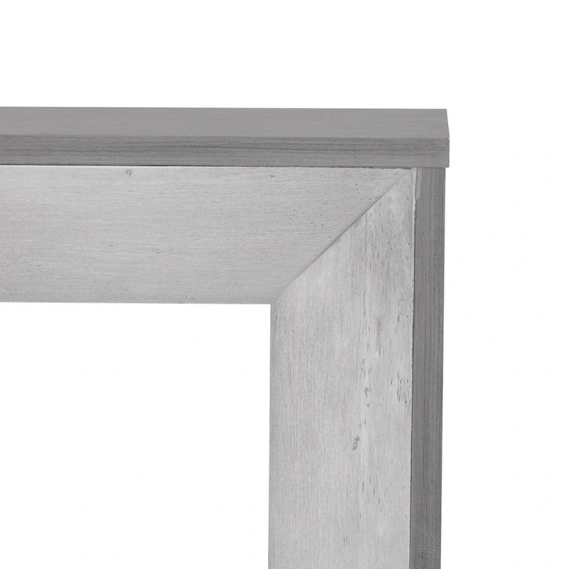 59-Inch Fireplace-Inspired Console Table with Wood Veneer Top