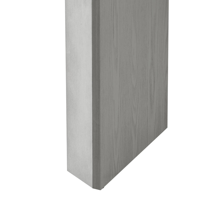 59-Inch Fireplace-Inspired Console Table with Wood Veneer Top