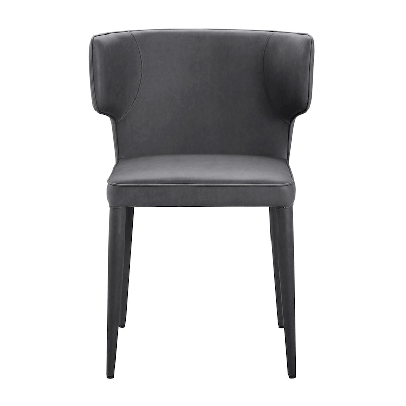 Extended Wingback Dining Chair in Velvet or PU Leather - Fully Assembled