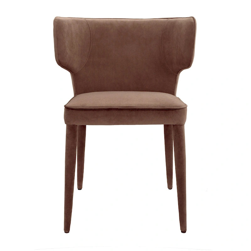 Extended Wingback Dining Chair in Velvet or PU Leather - Fully Assembled
