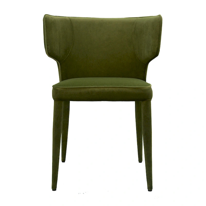 Extended Wingback Dining Chair in Velvet or PU Leather - Fully Assembled