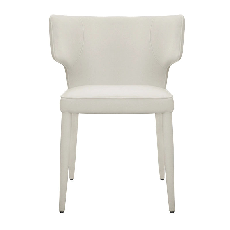 Extended Wingback Dining Chair in Velvet or PU Leather - Fully Assembled