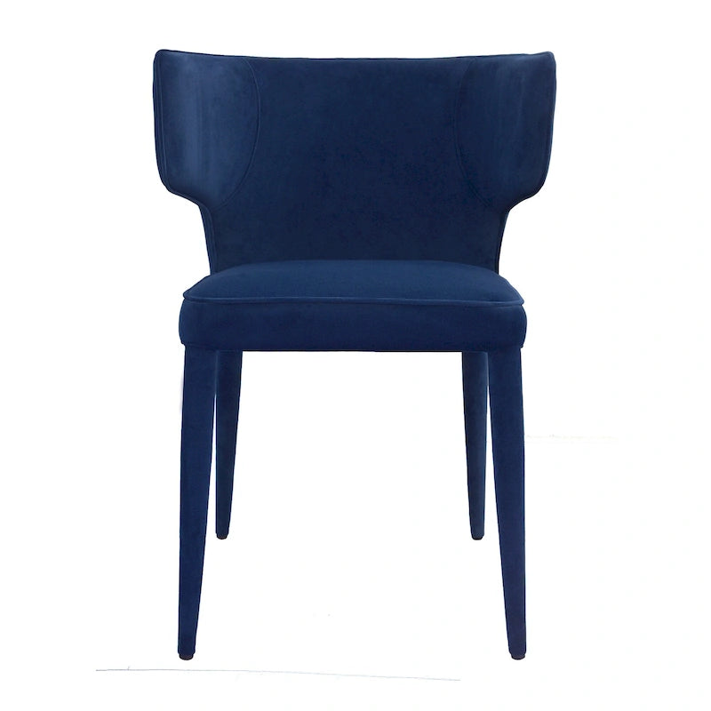 Extended Wingback Dining Chair in Velvet or PU Leather - Fully Assembled
