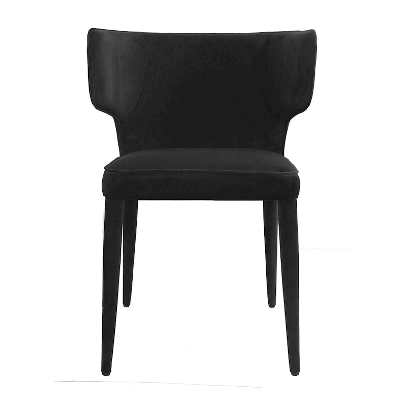 Extended Wingback Dining Chair in Velvet or PU Leather - Fully Assembled