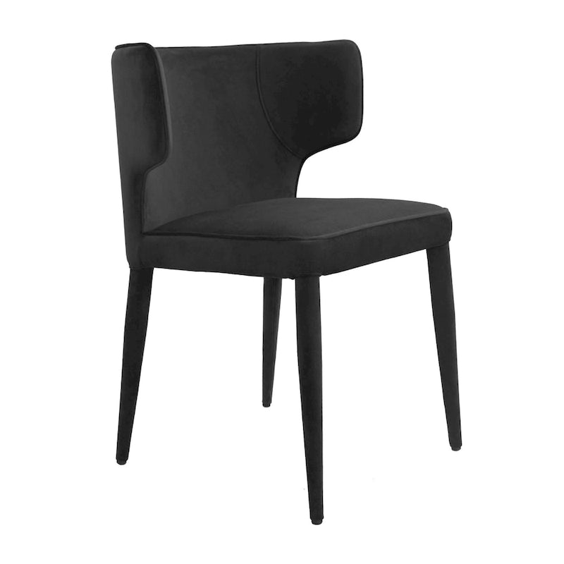 Extended Wingback Dining Chair in Velvet or PU Leather - Fully Assembled