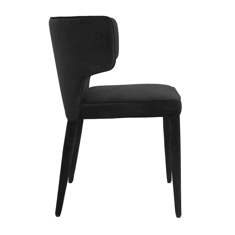 Extended Wingback Dining Chair in Velvet or PU Leather - Fully Assembled