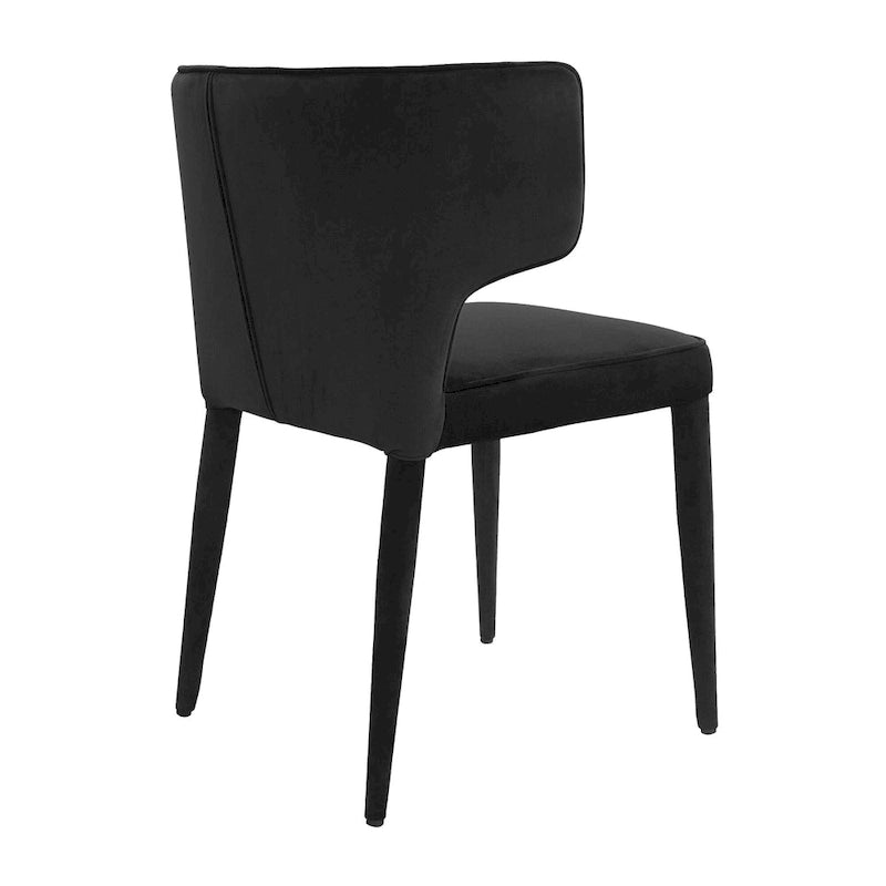 Extended Wingback Dining Chair in Velvet or PU Leather - Fully Assembled
