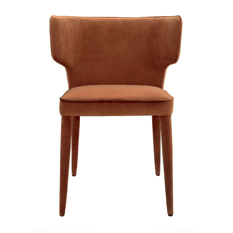 Extended Wingback Dining Chair in Velvet or PU Leather - Fully Assembled