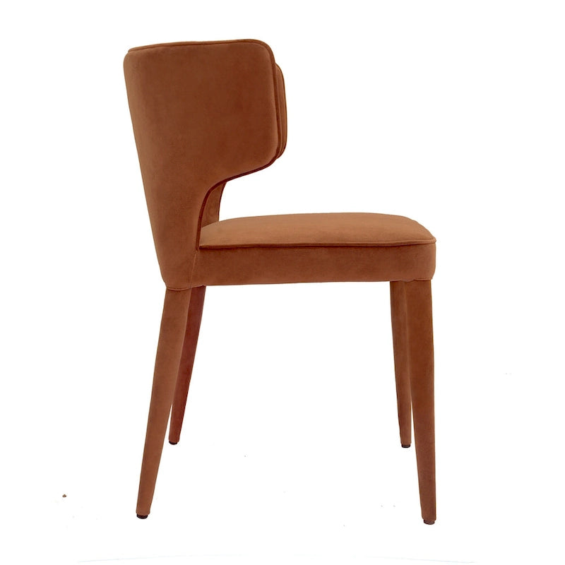 Extended Wingback Dining Chair in Velvet or PU Leather - Fully Assembled