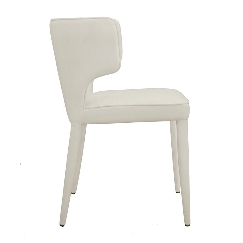 Extended Wingback Dining Chair in Velvet or PU Leather - Fully Assembled