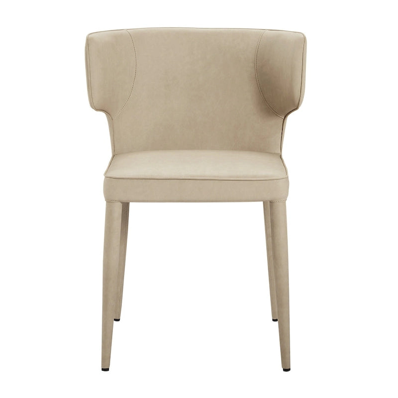 Extended Wingback Dining Chair in Velvet or PU Leather - Fully Assembled