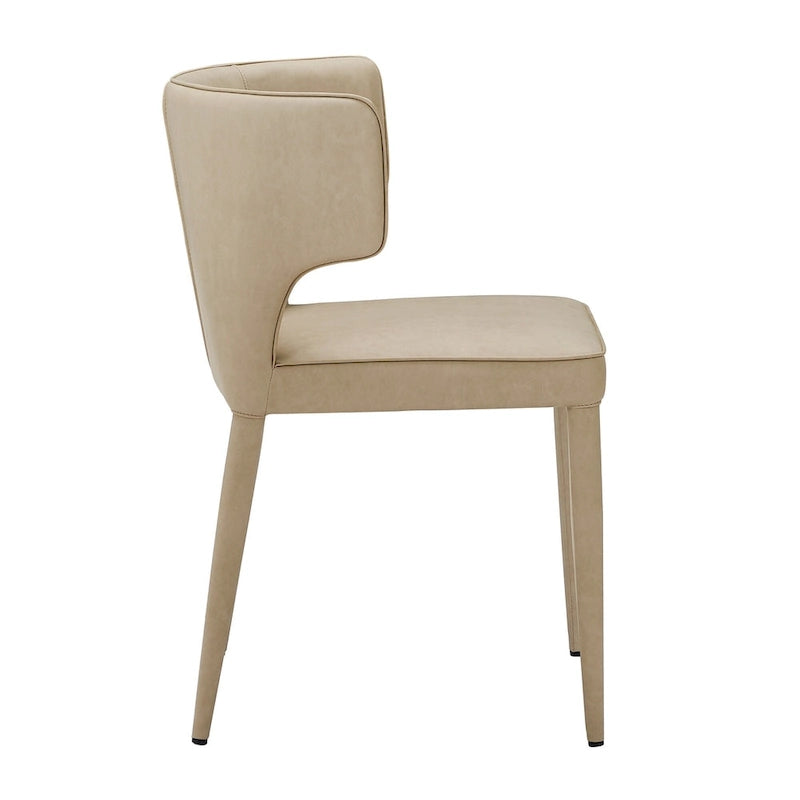 Extended Wingback Dining Chair in Velvet or PU Leather - Fully Assembled