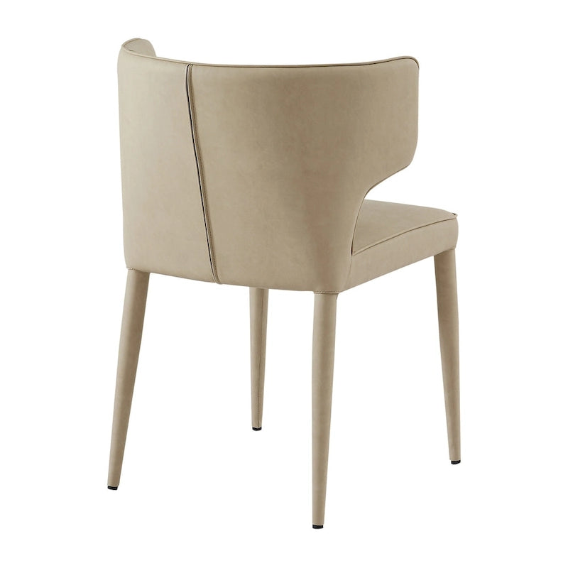 Extended Wingback Dining Chair in Velvet or PU Leather - Fully Assembled
