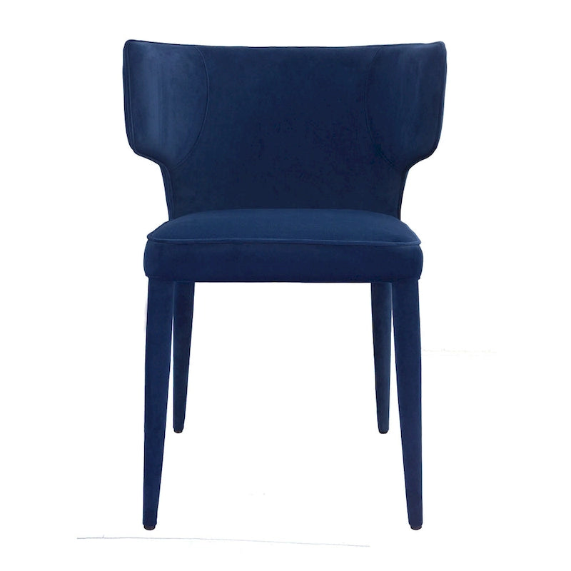 Extended Wingback Dining Chair in Velvet or PU Leather - Fully Assembled