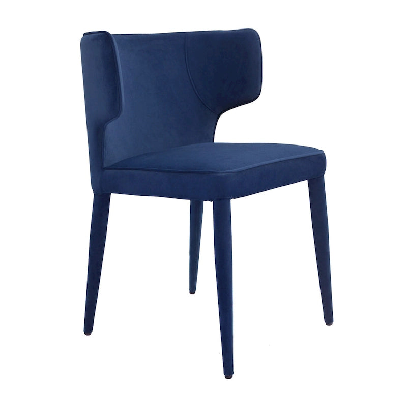 Extended Wingback Dining Chair in Velvet or PU Leather - Fully Assembled