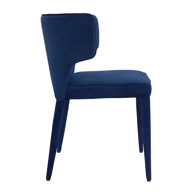Extended Wingback Dining Chair in Velvet or PU Leather - Fully Assembled