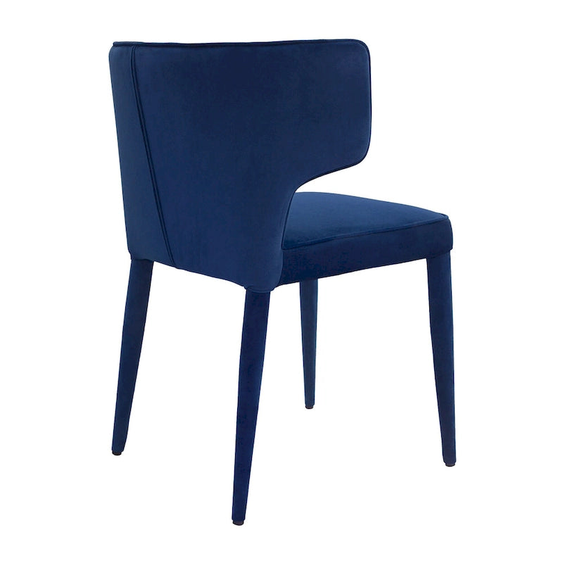 Extended Wingback Dining Chair in Velvet or PU Leather - Fully Assembled