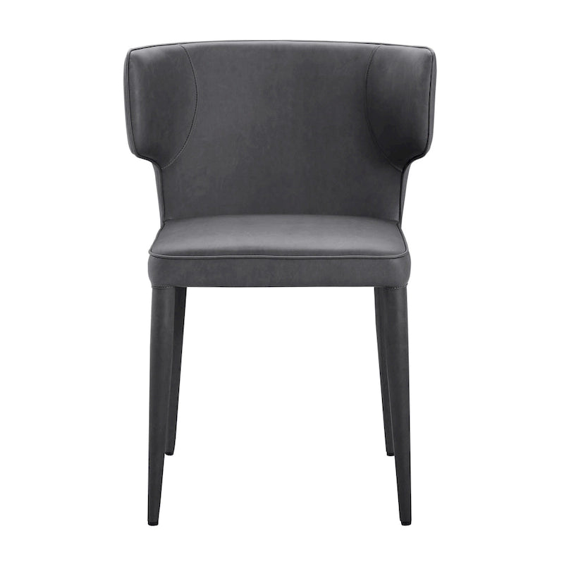 Extended Wingback Dining Chair in Velvet or PU Leather - Fully Assembled