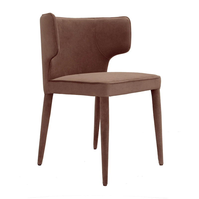 Extended Wingback Dining Chair in Velvet or PU Leather - Fully Assembled
