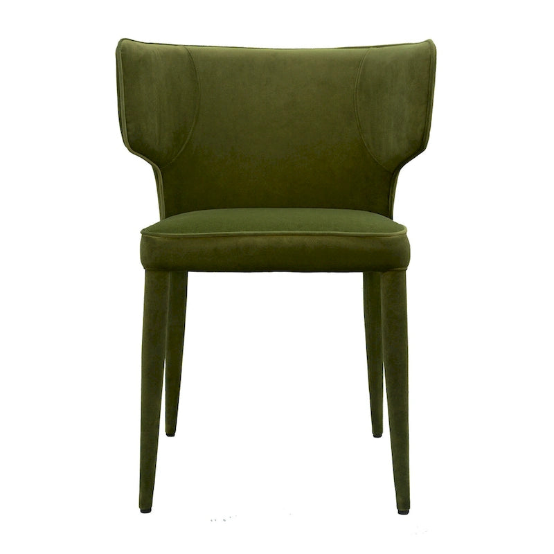 Extended Wingback Dining Chair in Velvet or PU Leather - Fully Assembled