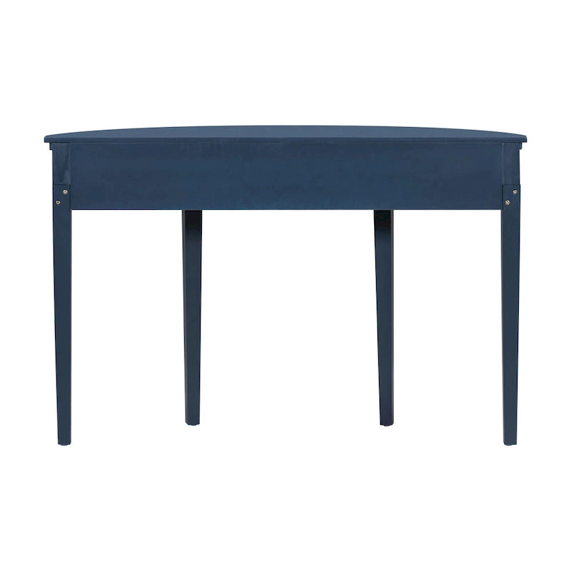 51-Inch Modern Curved Console Table with Vertical Stripe Drawers