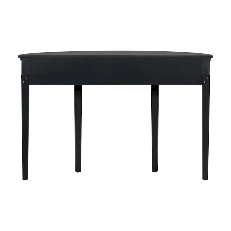 51-Inch Modern Curved Console Table with Vertical Stripe Drawers