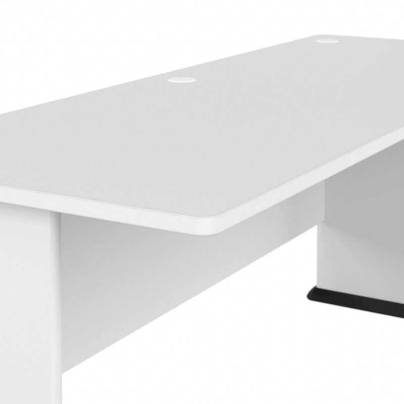 72-Inch Computer Desk with Wire Management and Wall Anchor Hardware