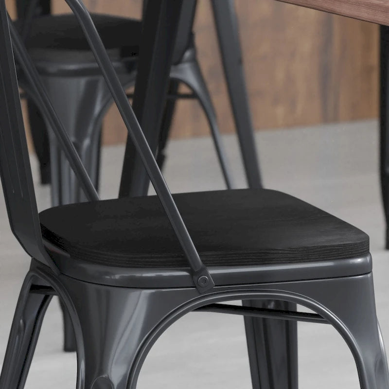 All-Weather Polyresin Replacement Seats for Metal Chairs and Stools - Set of 4
