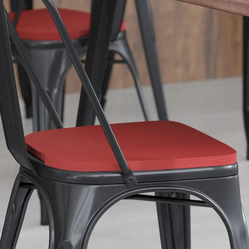 All-Weather Polyresin Replacement Seats for Metal Chairs and Stools - Set of 4