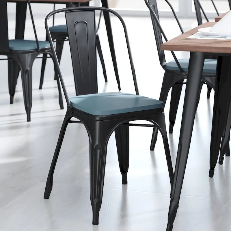 All-Weather Polyresin Replacement Seats for Metal Chairs and Stools - Set of 4