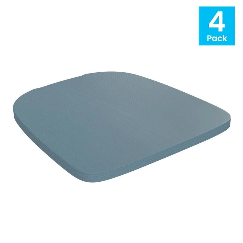 All-Weather Polyresin Replacement Seats for Metal Chairs and Stools - Set of 4