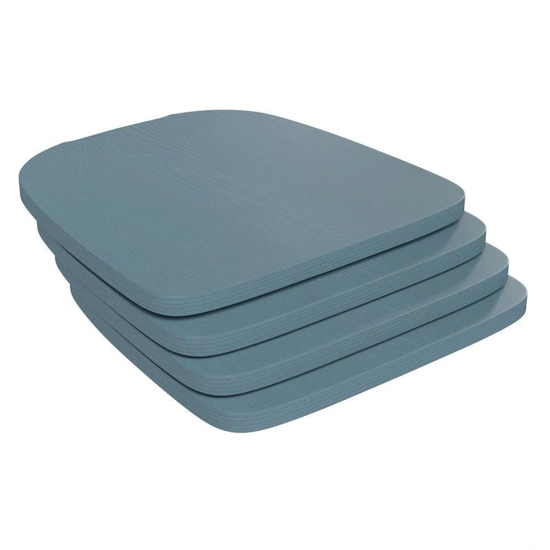 All-Weather Polyresin Replacement Seats for Metal Chairs and Stools - Set of 4