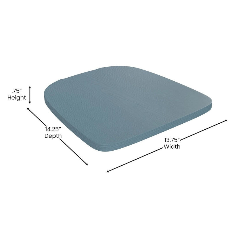 All-Weather Polyresin Replacement Seats for Metal Chairs and Stools - Set of 4