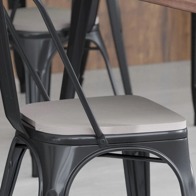 All-Weather Polyresin Replacement Seats for Metal Chairs and Stools - Set of 4