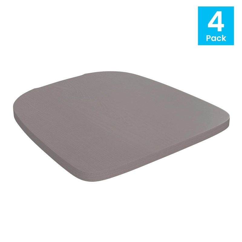 All-Weather Polyresin Replacement Seats for Metal Chairs and Stools - Set of 4