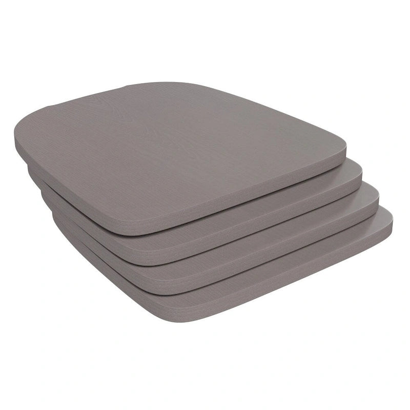 All-Weather Polyresin Replacement Seats for Metal Chairs and Stools - Set of 4