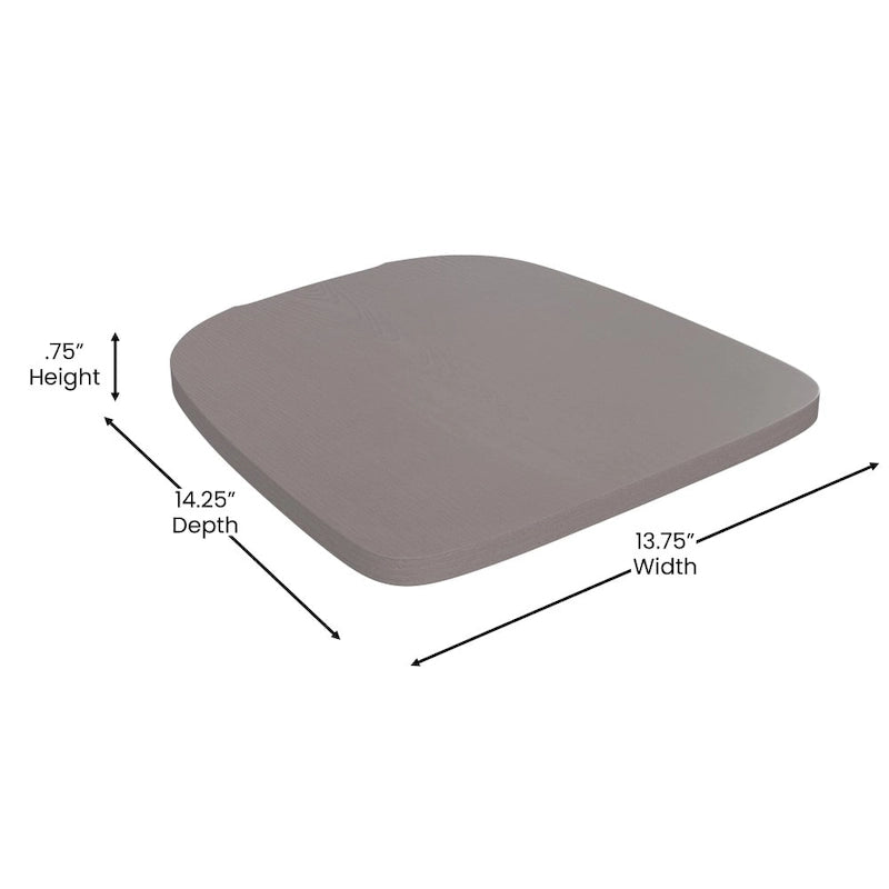 All-Weather Polyresin Replacement Seats for Metal Chairs and Stools - Set of 4