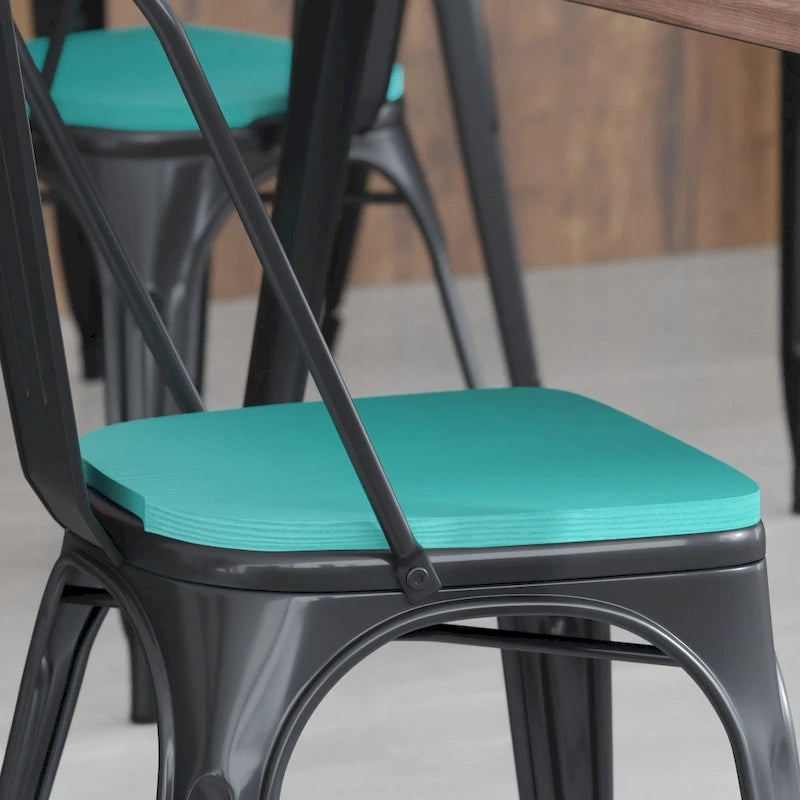 All-Weather Polyresin Replacement Seats for Metal Chairs and Stools - Set of 4
