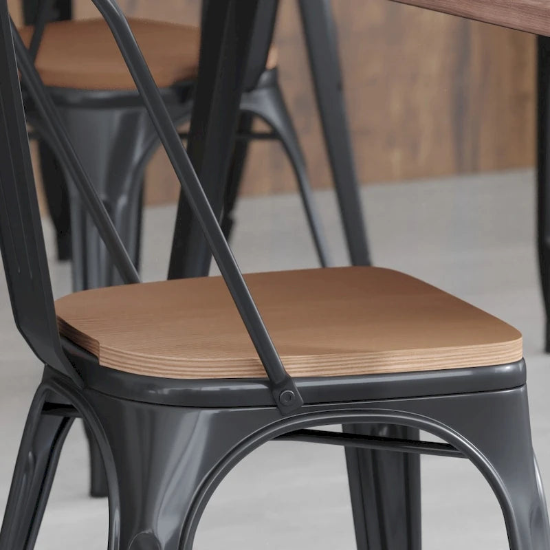All-Weather Polyresin Replacement Seats for Metal Chairs and Stools - Set of 4