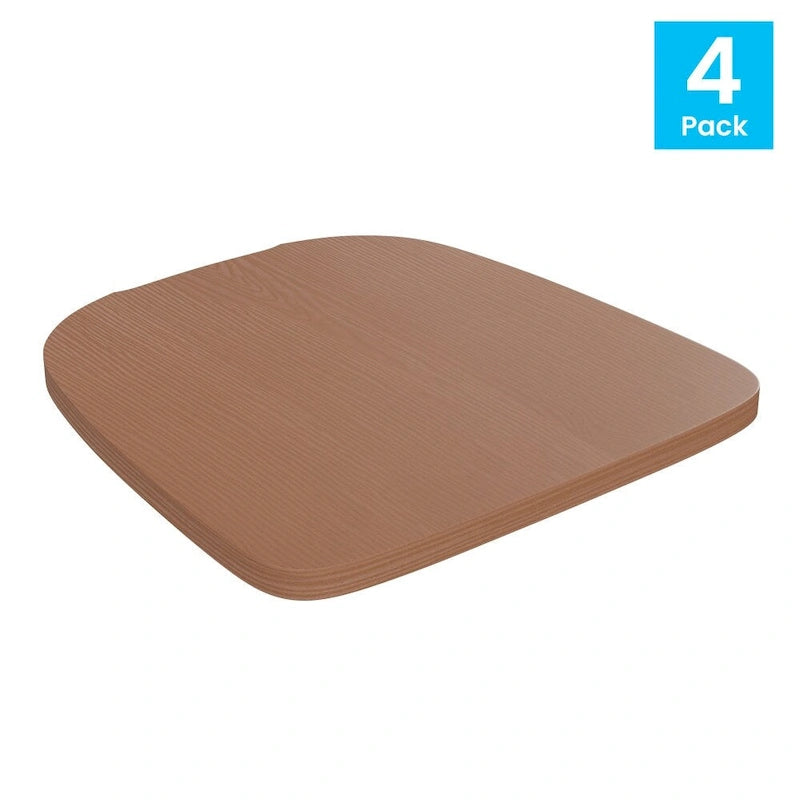 All-Weather Polyresin Replacement Seats for Metal Chairs and Stools - Set of 4