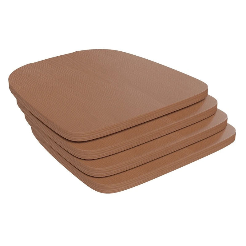 All-Weather Polyresin Replacement Seats for Metal Chairs and Stools - Set of 4