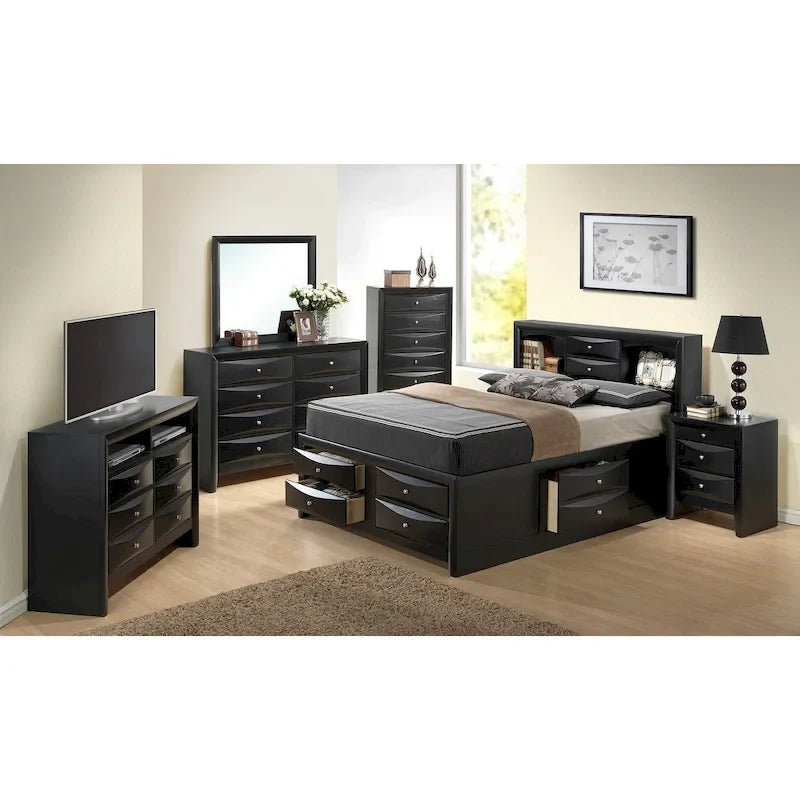 Full Size Panel Bed with Under-Bed Storage