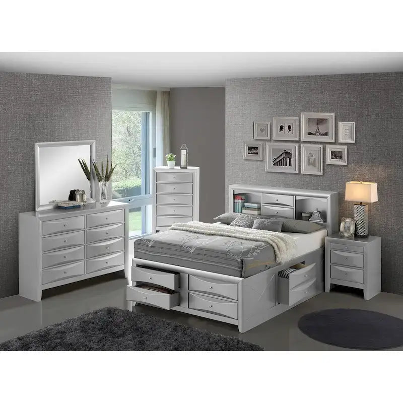 Full Size Panel Bed with Under-Bed Storage