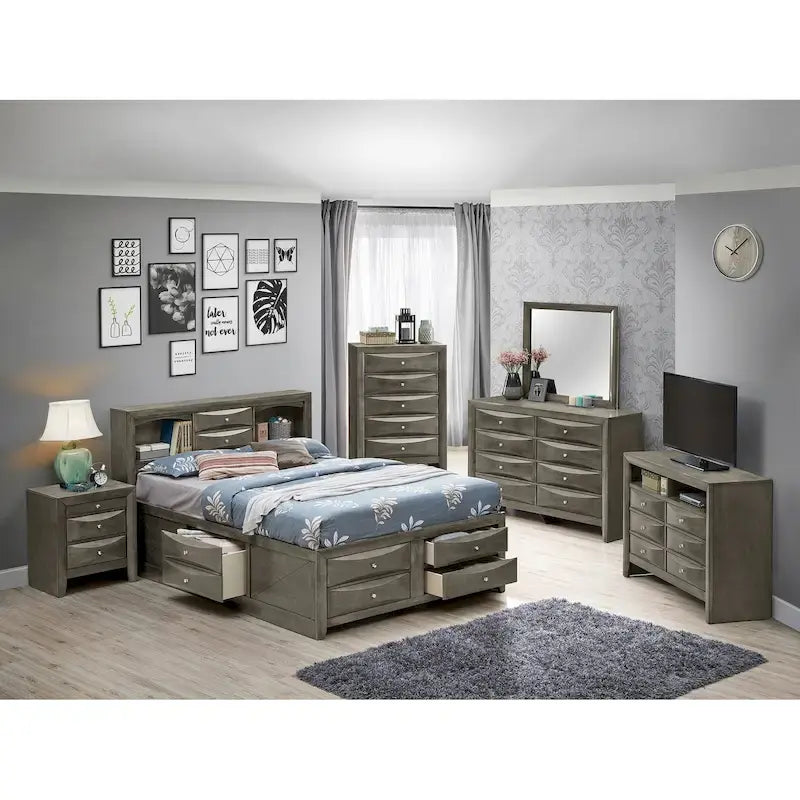 Full Size Panel Bed with Under-Bed Storage