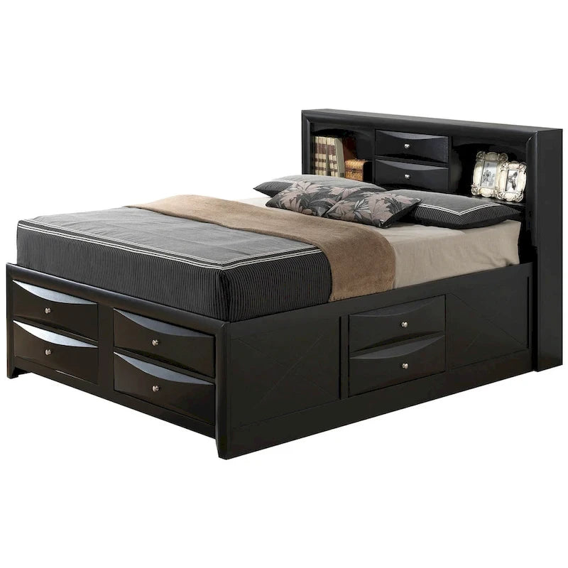 Full Size Panel Bed with Under-Bed Storage