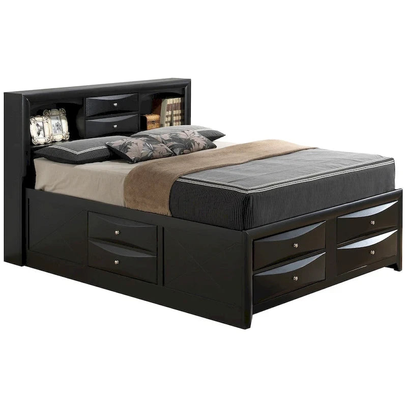 Full Size Panel Bed with Under-Bed Storage