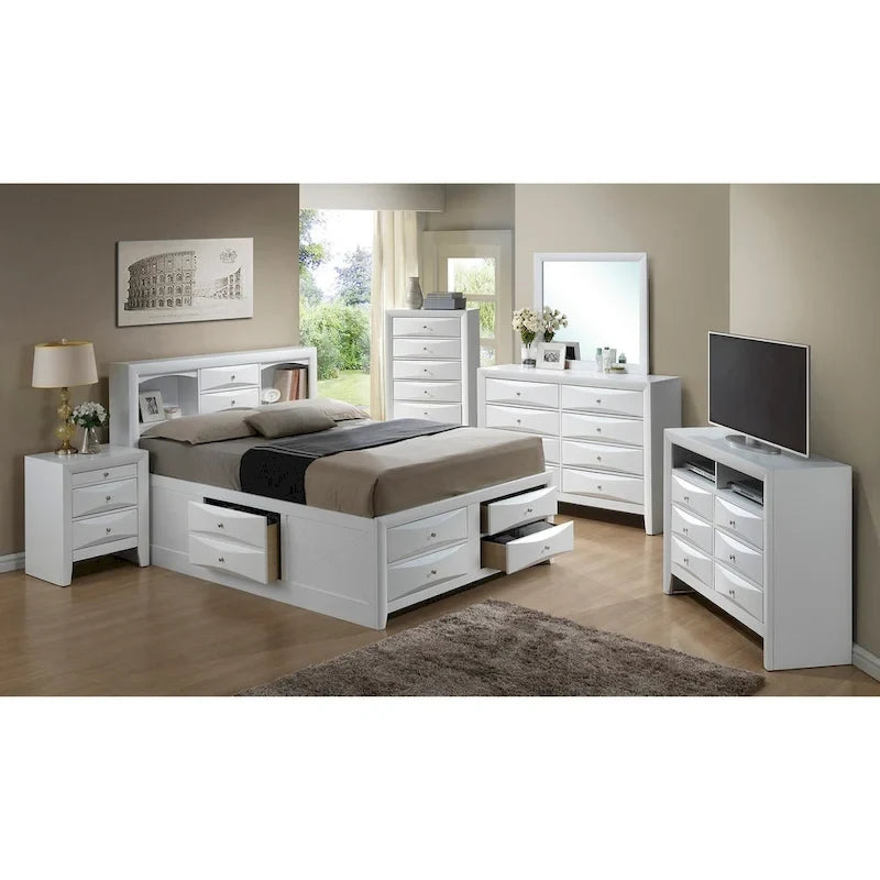 Full Size Panel Bed with Under-Bed Storage