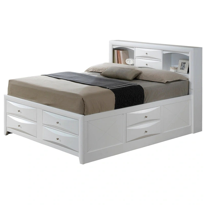 Full Size Panel Bed with Under-Bed Storage