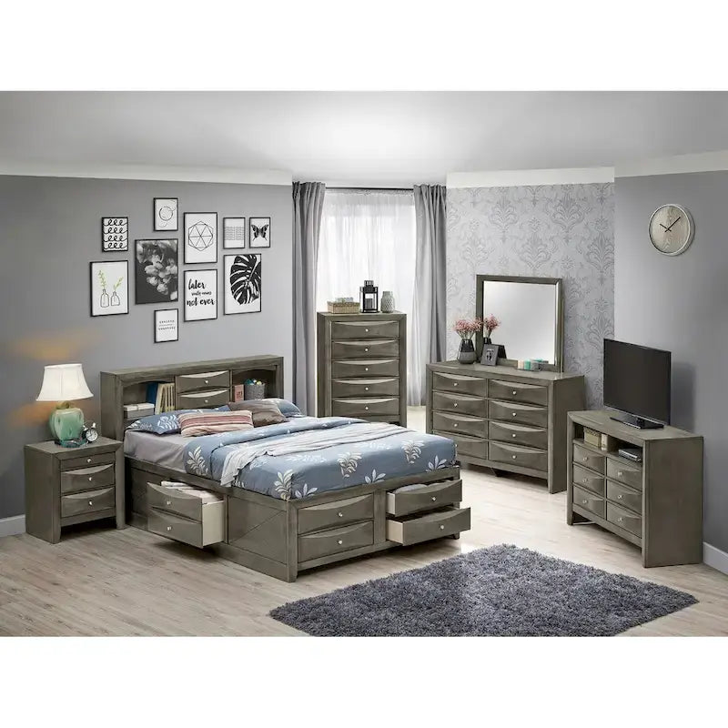 Full Size Panel Bed with Under-Bed Storage