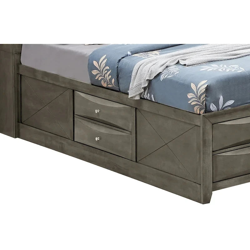 Full Size Panel Bed with Under-Bed Storage